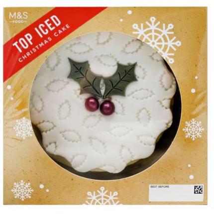 M&S Top Iced Christmas Cake