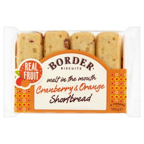 Border Real Fruit Shortbread Fingers - Cranberry & Orange