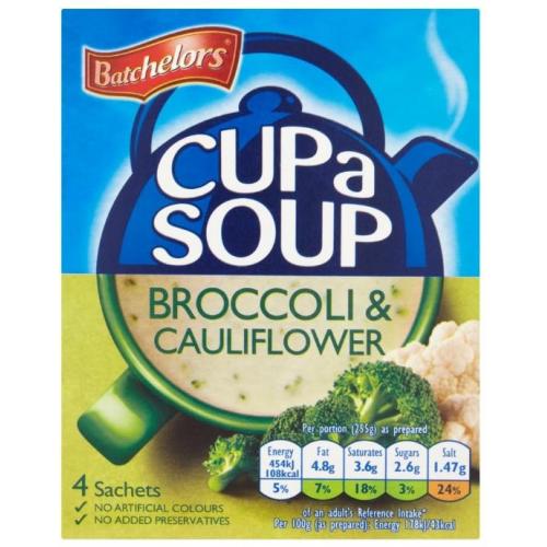 Batchelors Cupa Soup Broccoli & Cauliflower 9 x 4pk x 101g