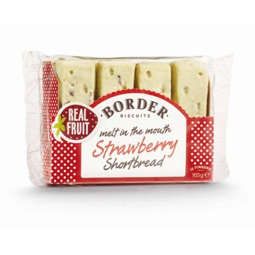 Border Real Fruit Shortbread Fingers - Strawberry