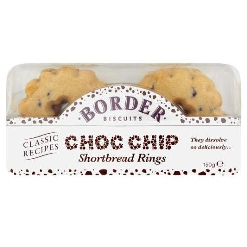 Border Chocolate Chip Shortbread Rings