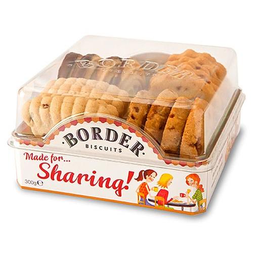 Border Selection - Butterscotch Crunch, Strawberry Cream Shortbread, Milk Chocolate Viennese Whirls, Toffee