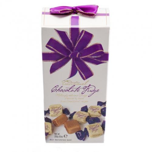 Fudge Carton Tartan Ribbon Chocolate