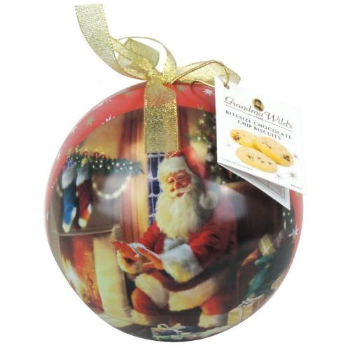 Santa By The Fire Bauble (Mini Choc Chip Cookies)