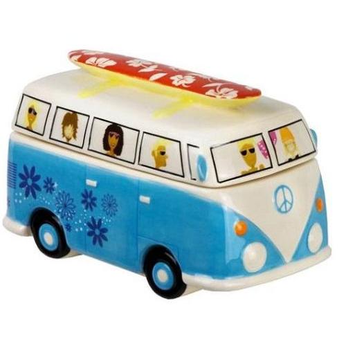 Ceramic Blue Camper Van (Mini Butter Shortbread Biscuits)