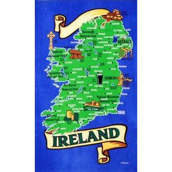 Tea Towels - Ireland Map