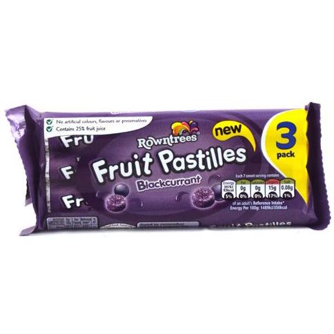 Rowntrees Fruit Pastilles Rolls - Blackcurrant