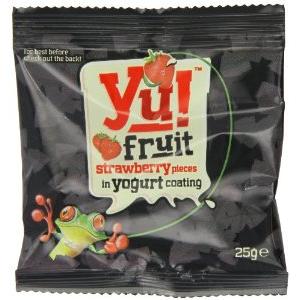 Yogurt Coated Fruit Pieces Strawberry