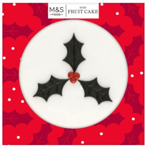 M&S Top Iced Christmas Cake