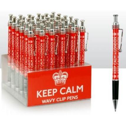 Keep Calm In London Wavy Clip Pen