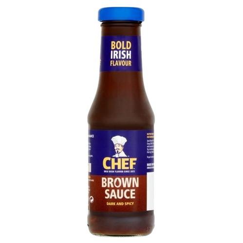 Chef Brown Sauce Bottle Glass