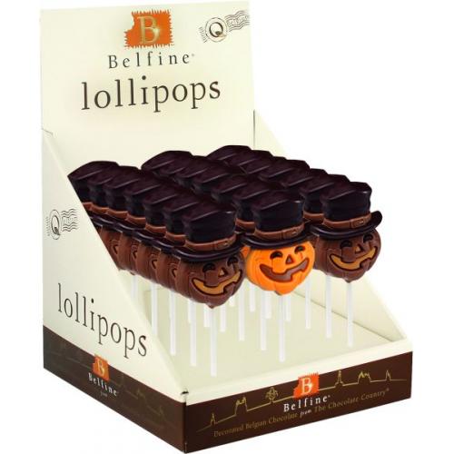 Pumpkin with Hat Lolly (14 milk / 7 orange)