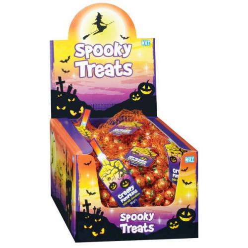 Net of Milk Chocolate Pumpkins in Display