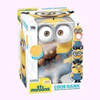 Coin Bank Boxed - Minions (6X10Gm Chewy Strawberry Sweets)